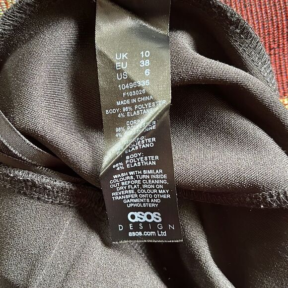 EUC ASOS DESIGN MATERNITY UNDER BUMP BLACK SPLIT HEM PANTS/SLACKS SIZE 6 - Picture 7 of 9